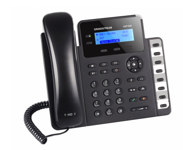 GXP1628, Teléfono IP HD, 2 SIP/Líneas, PoE, 8 Teclas BLF, GigaEth