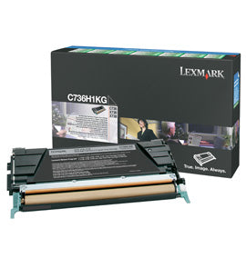 Lexmark C736H1KG cartucho de tóner 1 pieza(s) Original Negro, 12000 páginas