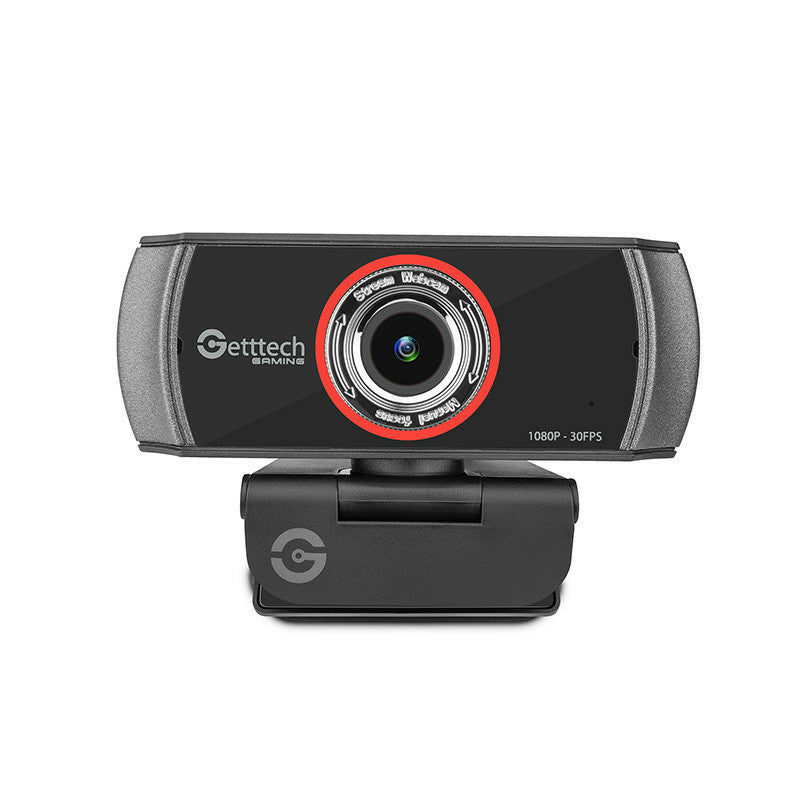 Getttech GPW-FHDMF-G1 cámara web 1920 x 1080 Pixeles USB Negro, Full HD, 30 fps, 720p