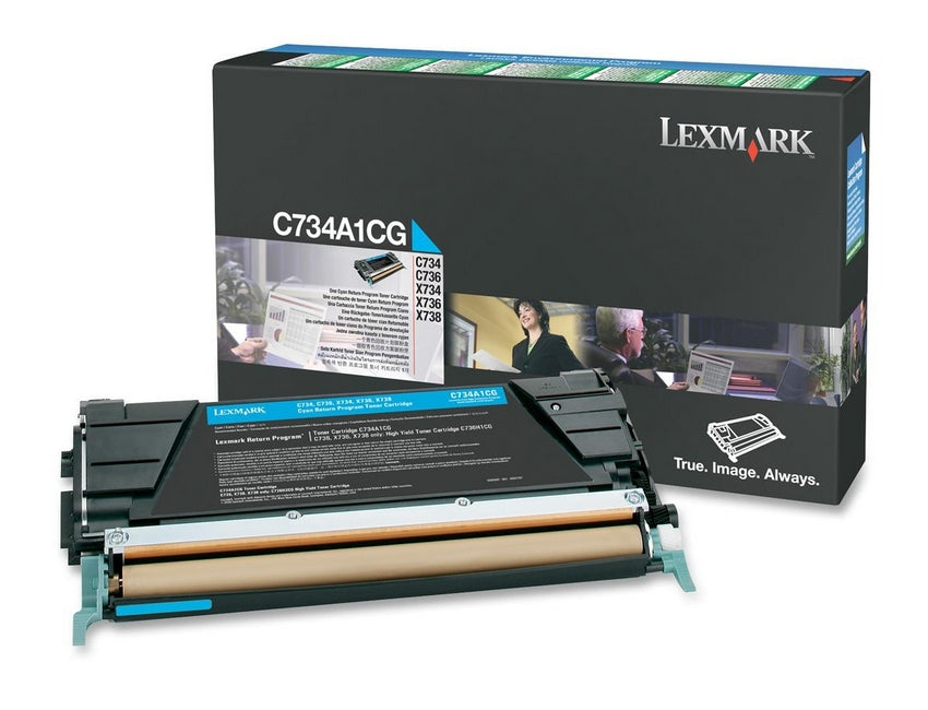 Lexmark C734A1CG cartucho de tóner 1 pieza(s) Original Cian