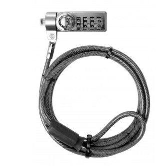 Klip Xtreme KSD-345 cable antirrobo Negro 2 m, Cerradura con combinación, Llave plana