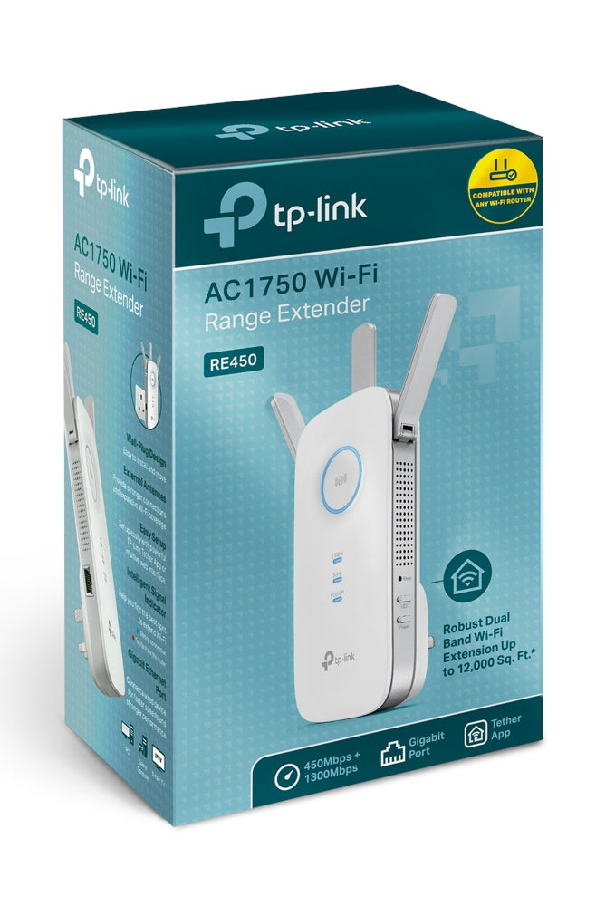 TP-Link RE450 ampliadores de red Repetidor de red 1300 Mbit/s 10,100,1000 Mbit/s Si