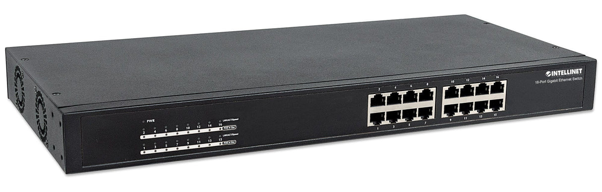 Intellinet Commutateur réseau (switch) Gigabit Ethernet PoE+ à 16 ports, 16 ports PoE, conforme IEEE 802.3at/af (PoE+/Po