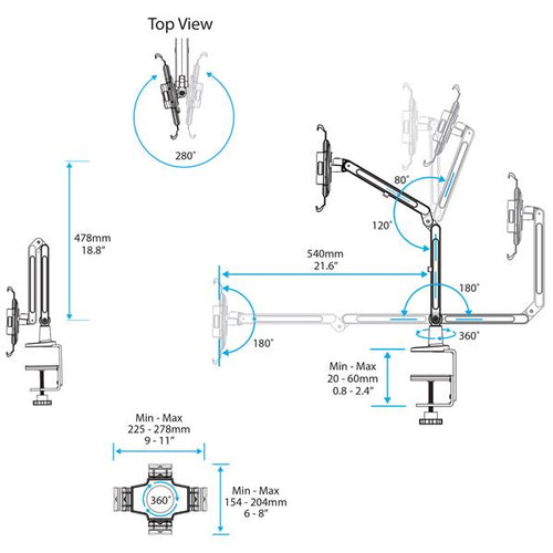 StarTech.com Soporte de Sobremesa para Tablet - Articulado - Para iPad o Android Soportes Tablet/UMPC Interior No
