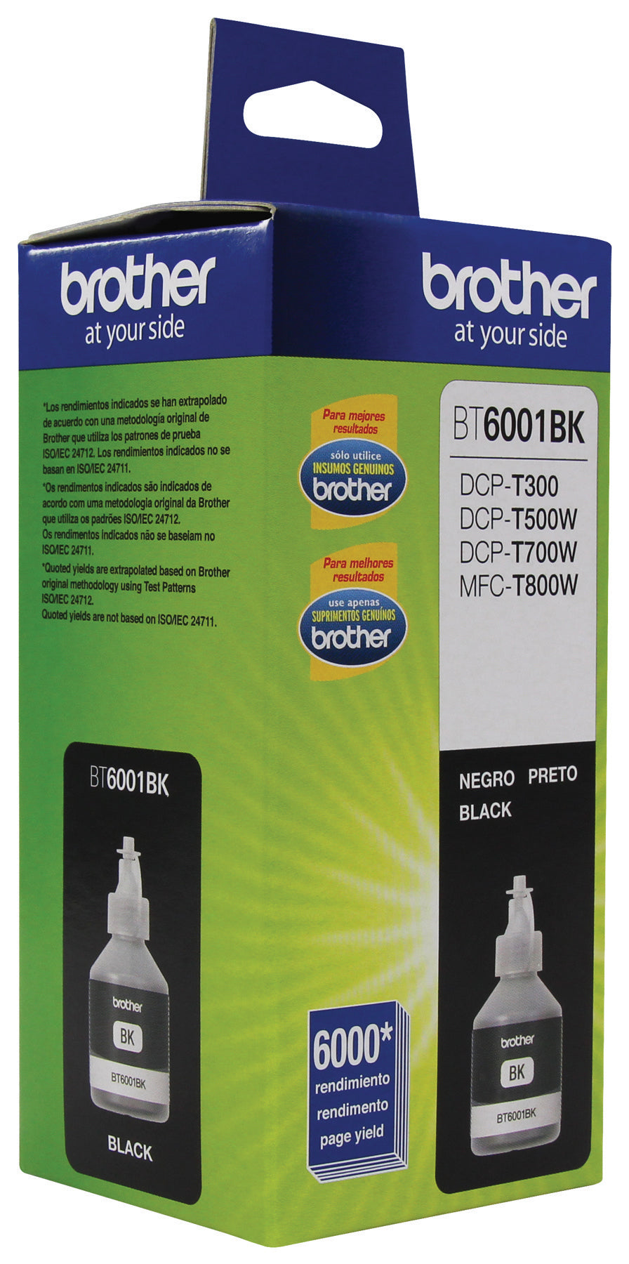 Brother BT6001BK Cartucho de Tinta Tinta a base de pigmentos Impresión por inyección de tinta 1 pieza(s) 6000 páginas