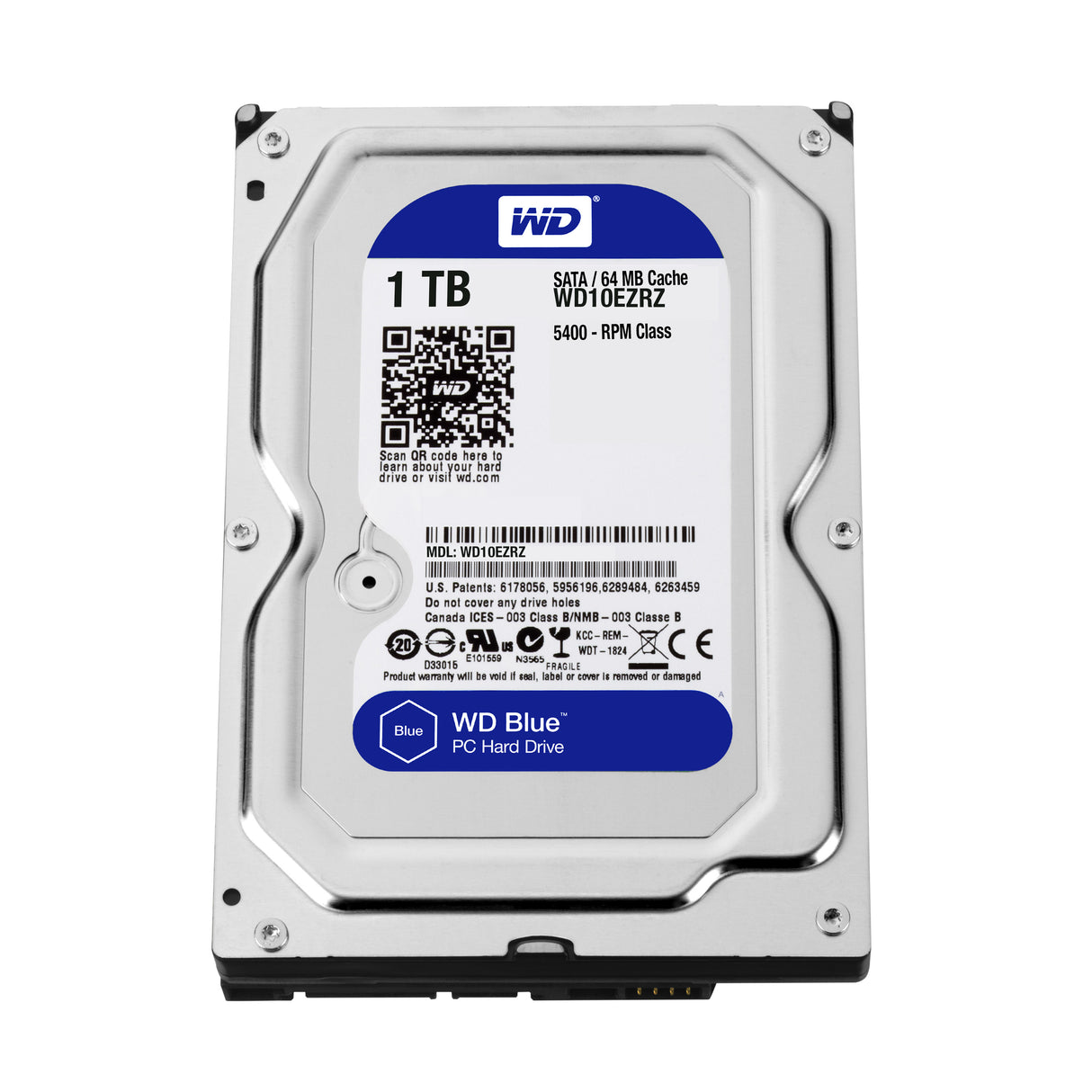 Western Digital Blue disco duro interno 1 TB 5400 RPM 64 MB 3.5" Serial ATA III