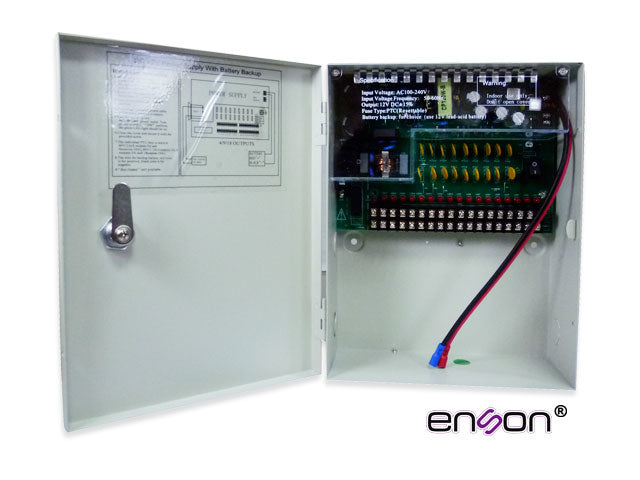 Enson PSB-1218BACKUP componente de vigilancia o detección, Blanco, Alámbrico, 210 x 90 x 265 mm