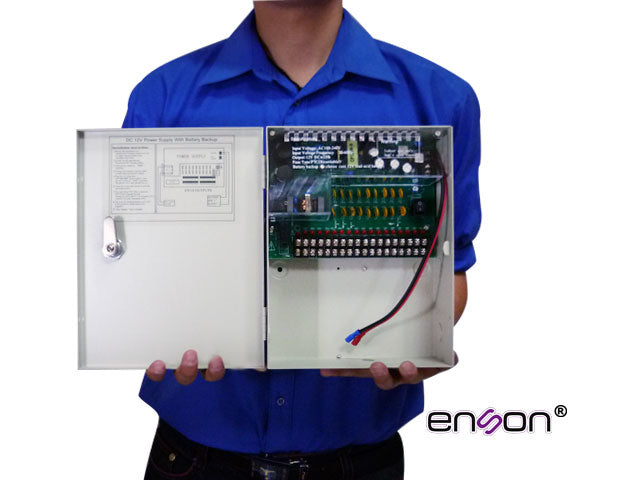Enson PSB-1218BACKUP componente de vigilancia o detección, Blanco, Alámbrico, 210 x 90 x 265 mm