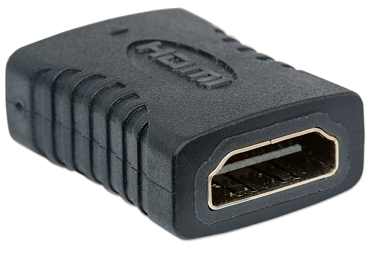 Manhattan Acoplador/conector HDMI recto, 4K@60 Hz, apto para TODOS los usos 4K y 1080p/HD, une 2 cables HDMI de hasta 5 m por lado, hembra/hembra, negro, Ultra HD 4K×2K, garantía de por vida, equivalente a GCHDMIFF Cable HDMI HDMI Hembra Hembra