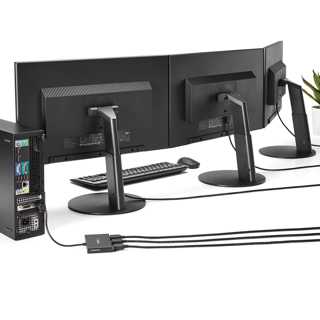 StarTech.com Concentrador MST - Mini DisplayPort a 3x HDMI divisores de vídeo Mini DisplayPort 3x HDMI 3 Negro