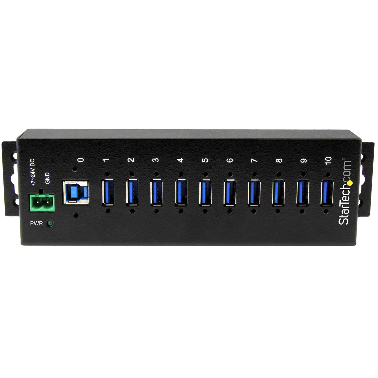 StarTech.com Hub Industrial de 10 Puertos USB 3.0 - 5Gbps - Ladrón Concentrador USB-A con Protección Antiestática ESD y