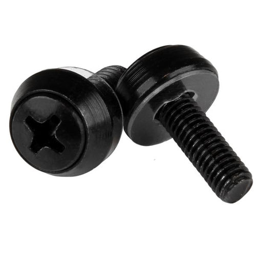 StarTech.com Paquete de 100 Tornillos de Montaje M5x12mm - Negro Accesorios para rack Tornillo Negro 210 g