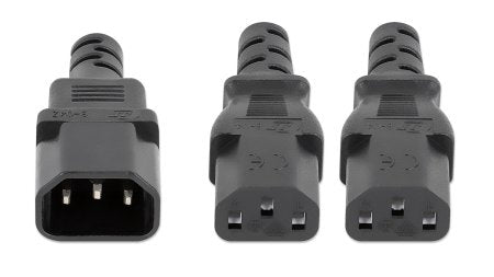 LM-Cable de corriente en Y, 1xC14 a 2xC1