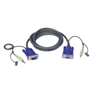 Aten Cable VGA con Audio / 1920x1200 / Macho a Hembra 15 Pines 2L2402A