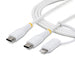 2M-U2-LNTC-CABLE - StarTech.com Cable de Carga USB-C de 2m con Adaptador Lightning - Cable Cargador USB Tipo C - 30W/60W(3A) - Cable Tipo C