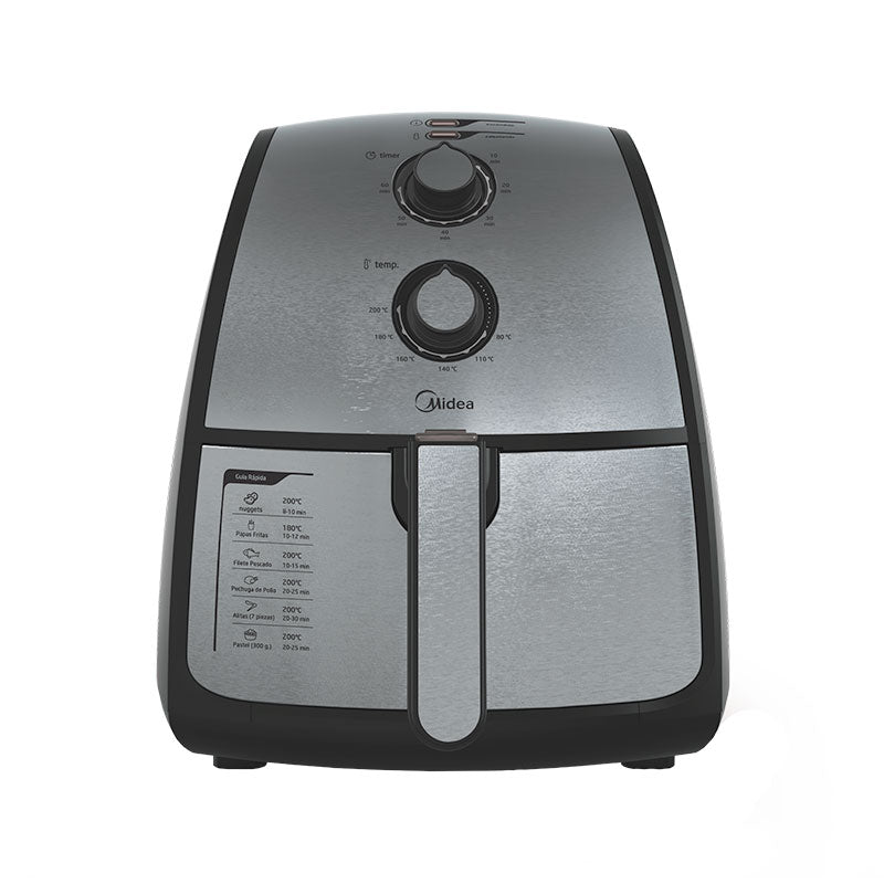MIDEA Freidora Aire MAF4N2SDSS2 4L, 1800W, Tecnología Sin Aceite