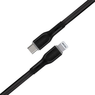 Cable BRobotix de Conector USB-C 3.0 a Lightning, 1m, Carga rápida. Color Negro.