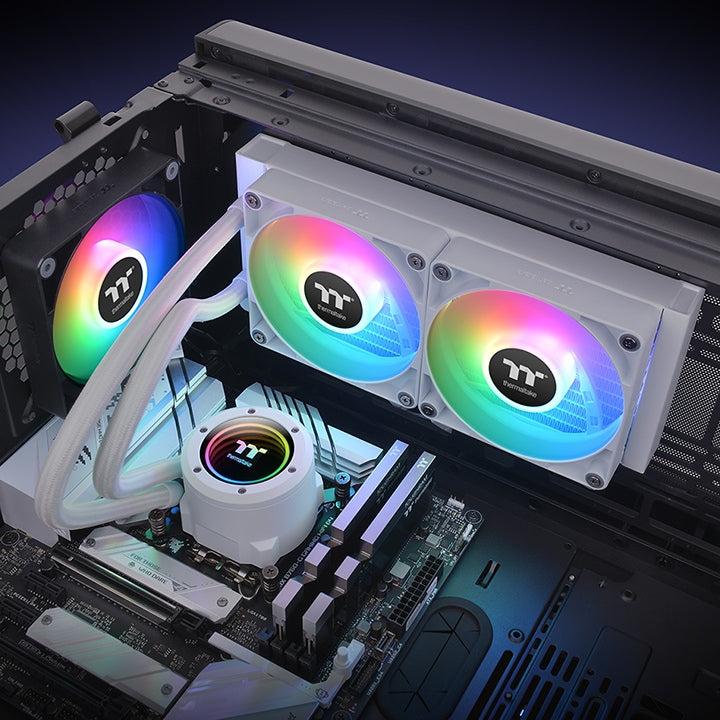 Thermaltake TH240 V2 ARGB Procesador Kit de enfriamiento líquido 24 cm Blanco 1 pieza(s)