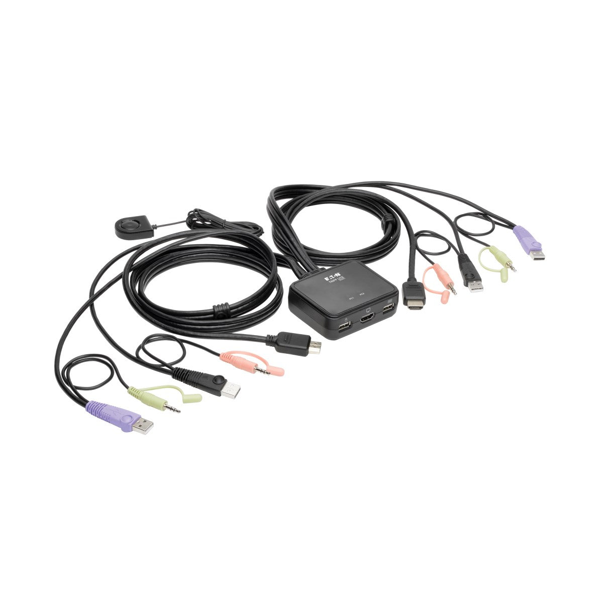 Tripp Lite B032-HUA2 KVM con Cables USB / HD de 2 Puertos con audio y video, Cables y USB para Compartir Periféricos