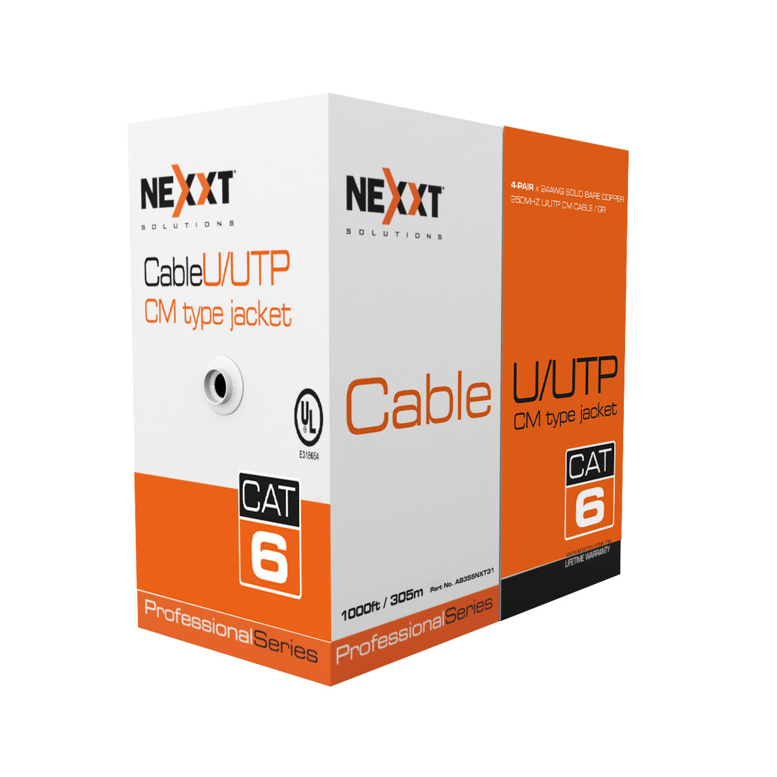 Nexxt Solutions AB356NXT31 cable de red Gris 305 m Cat6 U/UTP (UTP)
