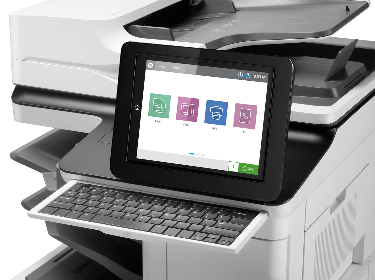 HP LaserJet Enterprise Flow LaserJet Enterprise M635z Multifunction Blanco y negro Impresora, Ethernet solamente; Copiadora, escáner