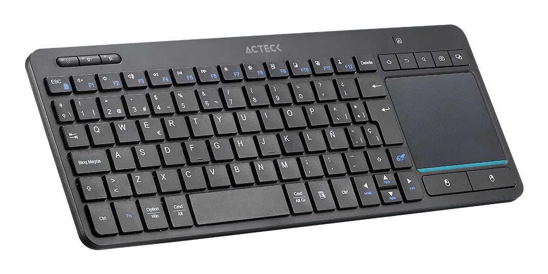 Acteck Inspire Smart TI707 teclado Hogar / Oficina RF inalámbrico + bluetooth Negro, Interruptor de membrana