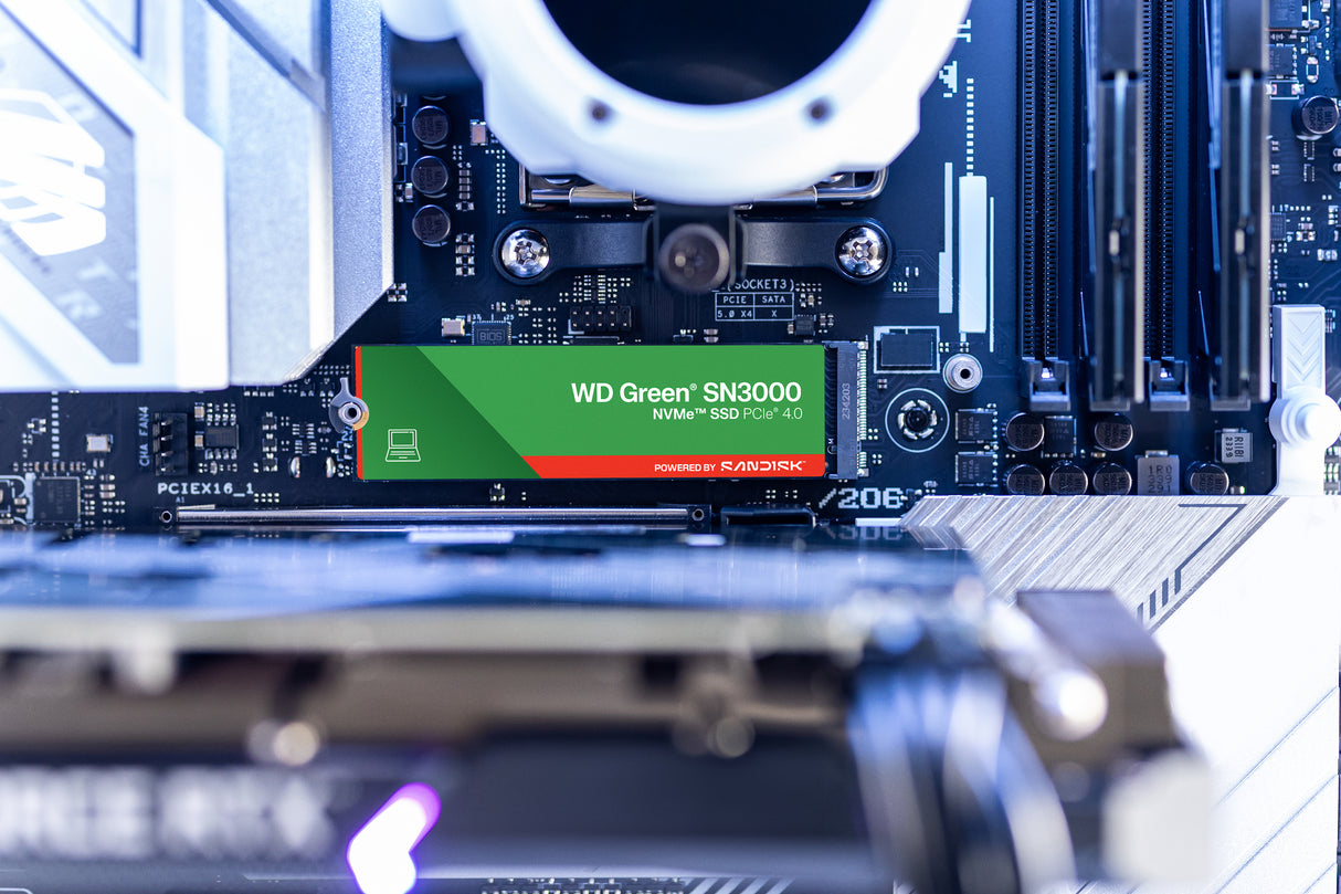 WD SSD Interno Green SN3000 2TB M.2 2280 NVMe PCIe Gen4, 5000 MB/s Lectura, 4200 MB/s Escritura