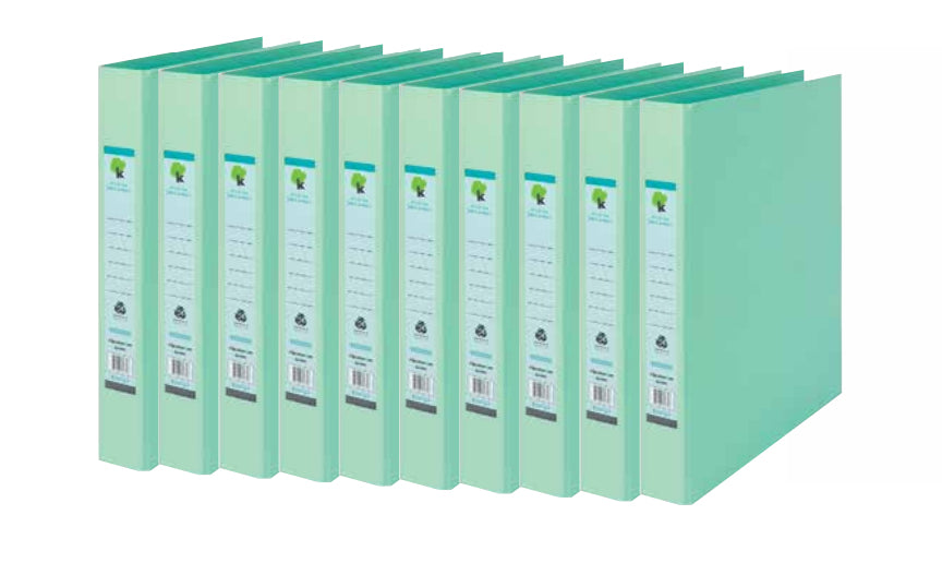 Techmakro KITCARP10-1VD carpeta de cartón Carta Verde, Anillo redondo, Almacenamiento, Cloruro de polivinilo (PVC)