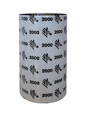 Zebra 2000 Wax cinta térmica 450 m Negro