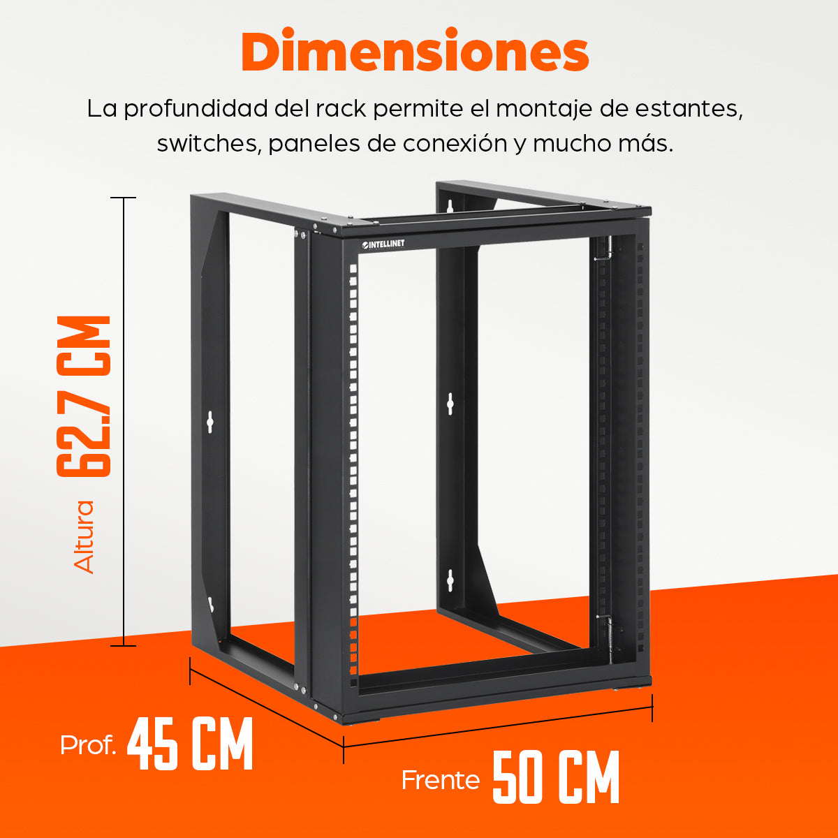 Intellinet 716192 Accesorios para rack Panel ciego Negro 500 mm