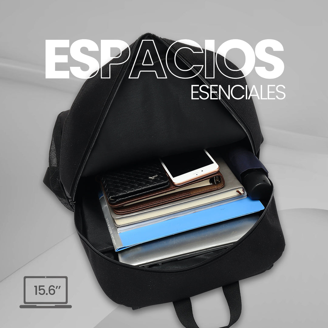 MOCHILA VORAGO BP-201 LIGERA PARA LAPTOP 15.6" NEGRA