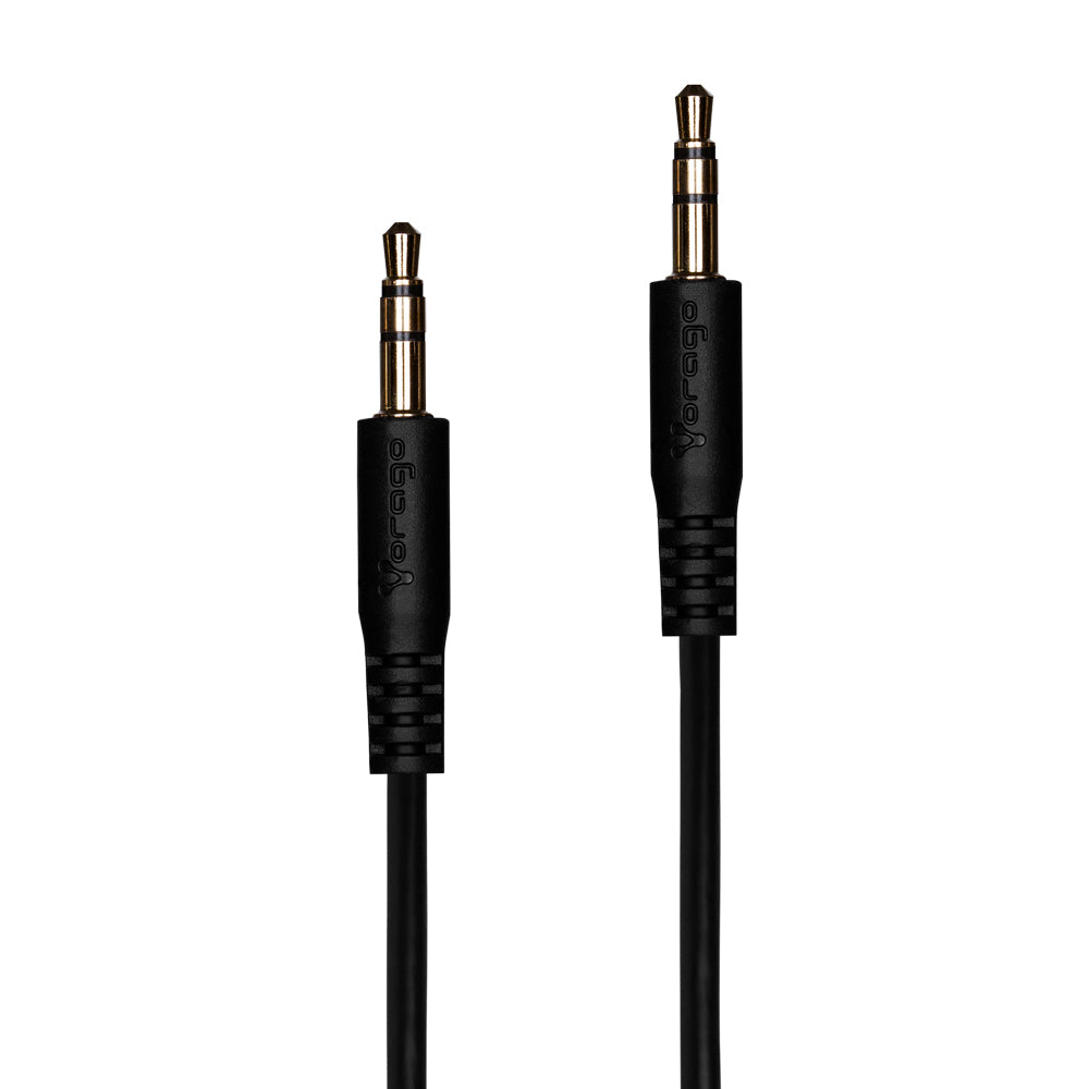 Vorago CAB-A01B cable de audio 1 m 3,5mm Negro, Macho, Macho | Cables de audio