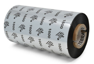 Zebra 1600 Wax Cinta Adhesiva 300 m 11 mm 24 pieza(s) Negro