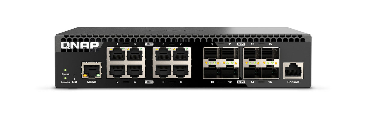 QNAP Switch QSW-M3216R-8S8T-US, 16 Puertos, 8 SFP 10GbE, 8x 10GbE RJ45