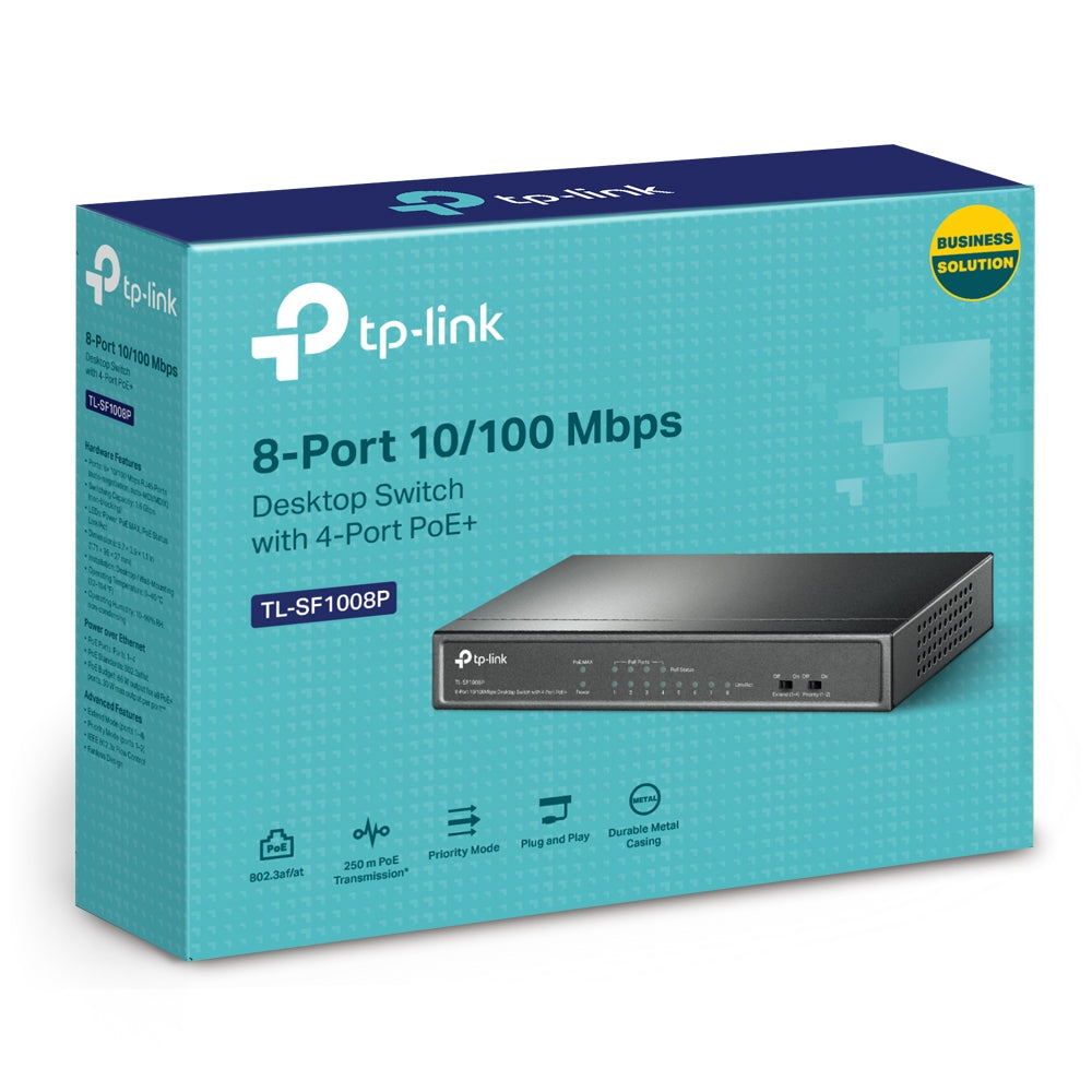 TP-Link TL-SF1008P dispositivo de redes No administrado 8 Fast Ethernet (10/100) 8