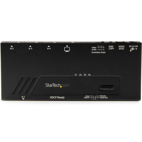 StarTech.com VS421HD4KA Conmutadores de vídeo HDMI 4 Negro