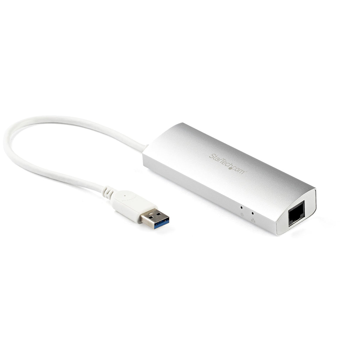 StarTech.com Hub Ladrón USB 3.0 de 3 Puertos con Adaptador de Red Ethernet Gigabit - Hub Concentrador USB-A - Alimentado por el Bus - 5Gbps - Hub USB Portátil - Carcasa Resistente tarjetas de red Alámbrico USB Ethernet 1