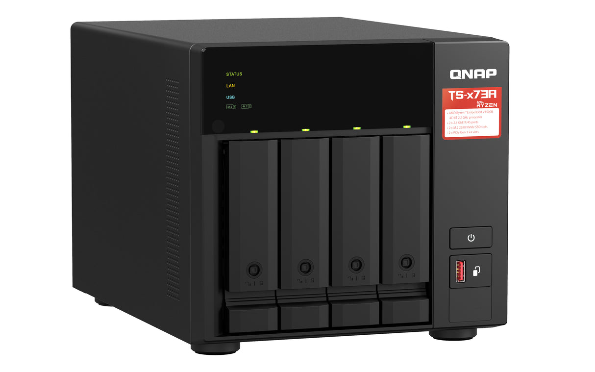 QNAP TS-473A Servidor 0 GB M.2, Serial ATA II, Serial ATA III 2.5,3.5,M.2 cm (2.5,3.5,M.2") 1