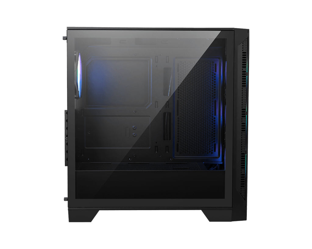 MSI MAG Forge 320R AIRFLOW carcasas ordenador Malla, Plástico Micro Torre PC Negro, Transparente