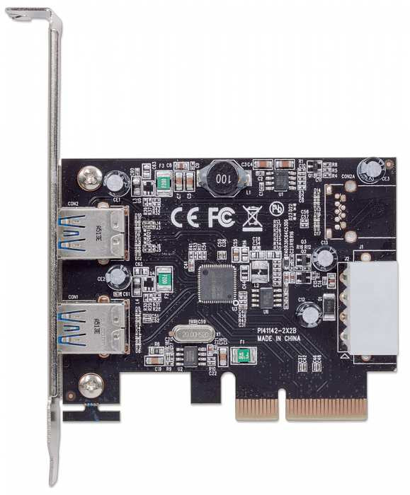 Manhattan Tarjeta PCI Express USB 3.1 de Super Alta Velocidad+, PCIe, USB 3.2 Gen 1 (3.1 Gen 1), CE FCC RoHS2 WEEE
