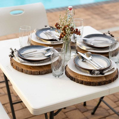 MESA PLEGABLE LIFETIME 86.3 CM X 86.3 CM BLANCA CUADRADA 80273