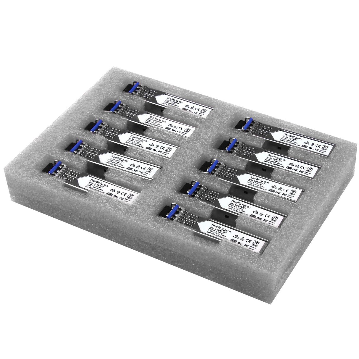 StarTech.com Paquete de 10 Módulos SFP Compatibles con Cisco GLC-LH-SMD - 1000BASE-LX/LH - Fibra Monomodo 1GbE - SFP Ethernet Gigabit 1Gb - LC - 10km - Cisco Firepower/ASR920/IE2000 DDM módulos de red del transceptor LH, LX 1250 Mbit/s SFP Si