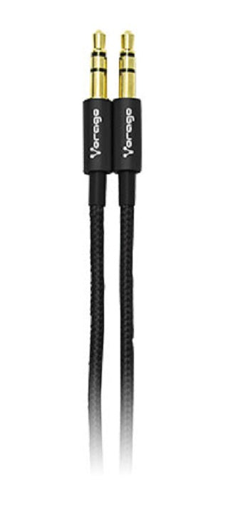 Vorago CAB-115 cable de audio 1 m 3,5mm Negro, Macho, Macho, AC-365810-4