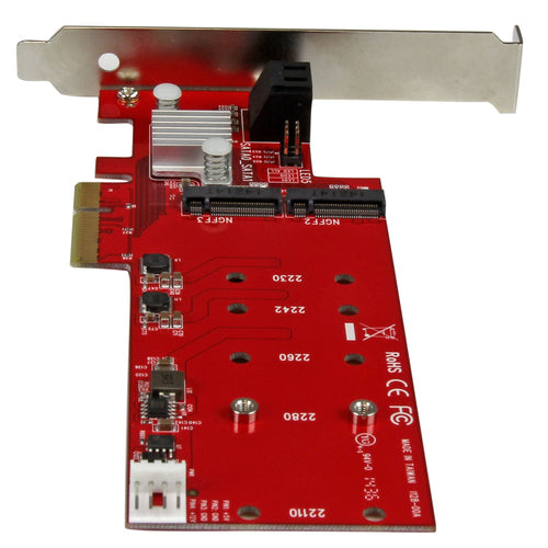 StarTech.com Tarjeta PCI Express Controladora de 2x SSD NGFF M.2 y 2x Puertos SATA III Tarjetas y adaptadores de interfa