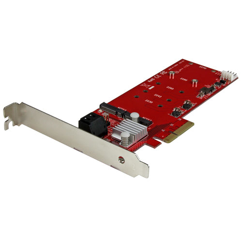 StarTech.com Tarjeta PCI Express Controladora de 2x SSD NGFF M.2 y 2x Puertos SATA III Tarjetas y adaptadores de interfa
