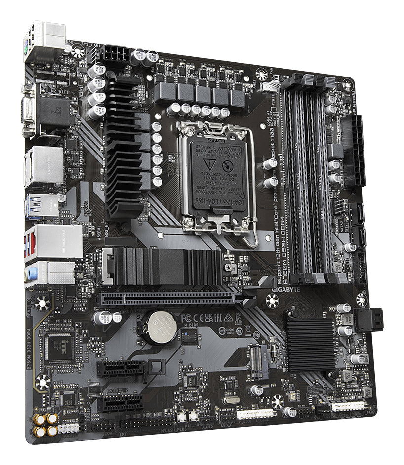 GIGABYTE B760M DS3H DDR4 Placa base - Soporta CPUs Intel Core de 14ª generación, VRM digital de 6+2+1 fases, hasta 5333MHz DDR4 (OC), 2xPCIe 4.0 M.2, LAN 2.5GbE, USB 3.2 Gen2 placas base Intel LGA 1700 LGA 1700 128 GB