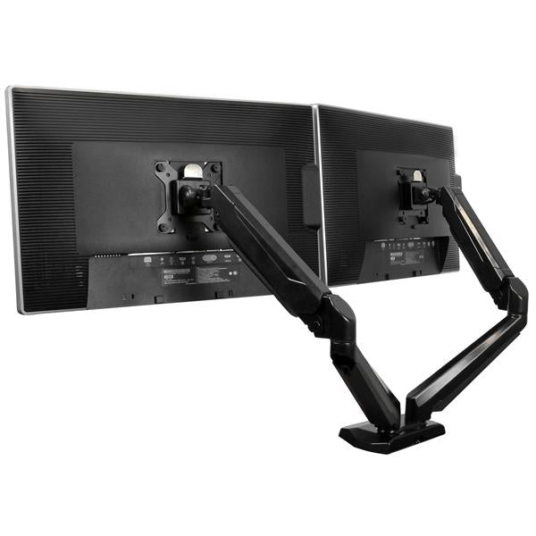 StarTech.com Base para Dos Monitores con Hub USB de 2 Puertos y Pass-Through de Audio Monitor Negro
