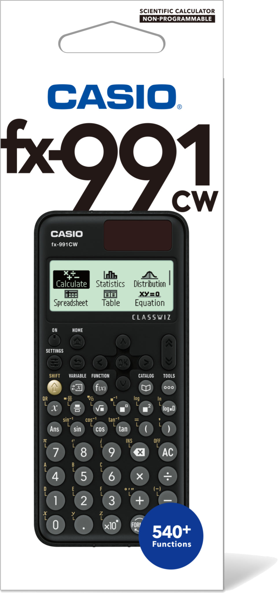 Casio FX-991CW calculadora Bolsillo Calculadora científica Negro, 12 dígitos, Batería