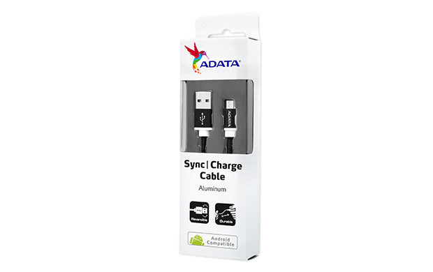 ADATA 1m, USB2.0-A/USB2.0 Micro-B Cable USB 2.0 USB A Micro-USB B Macho/Macho