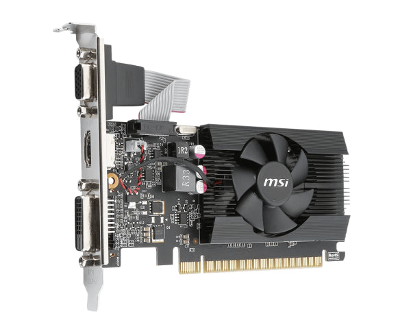 MSI GeForce GT 710 2GD3 LP NVIDIA 2 GB GDDR3, 64 Bit, 4096 x 2160 Pixeles, PCI Express 2.0